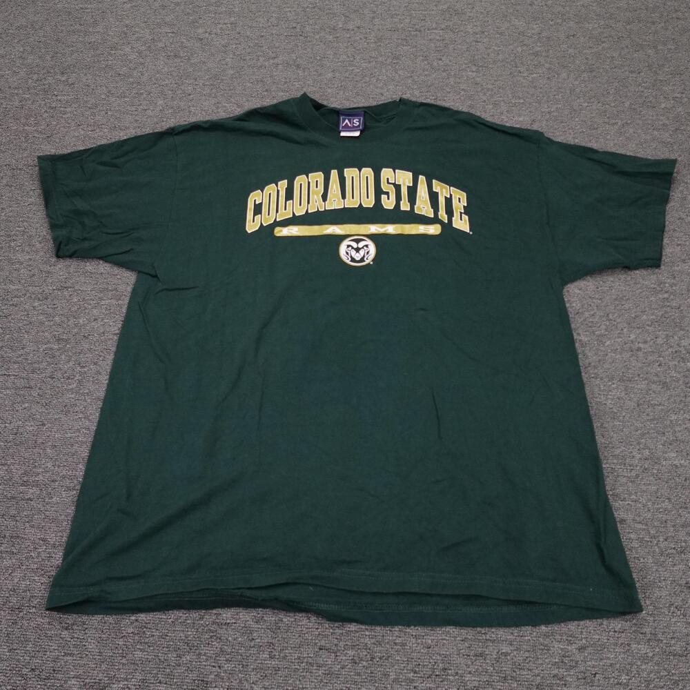 Vintage Colorado State Rams Shirt Mens XL Green NCAA Football AS Sport Tee